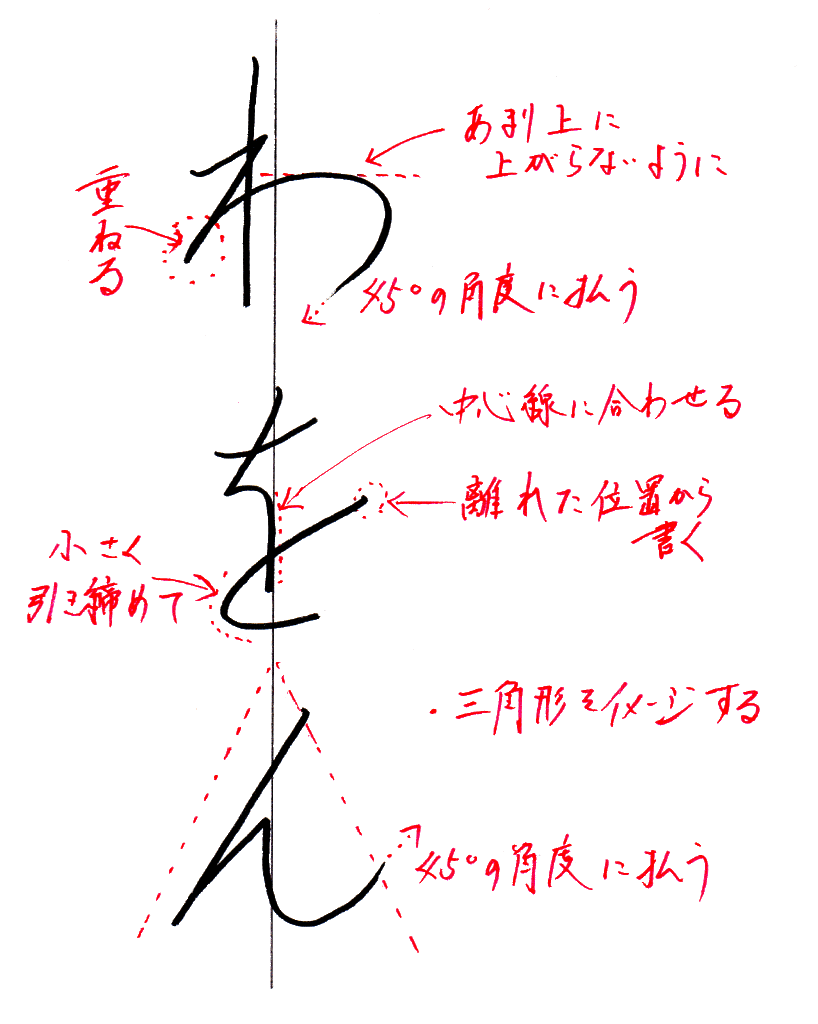 ひらがな お手本 わ を ん 書き方のコツ