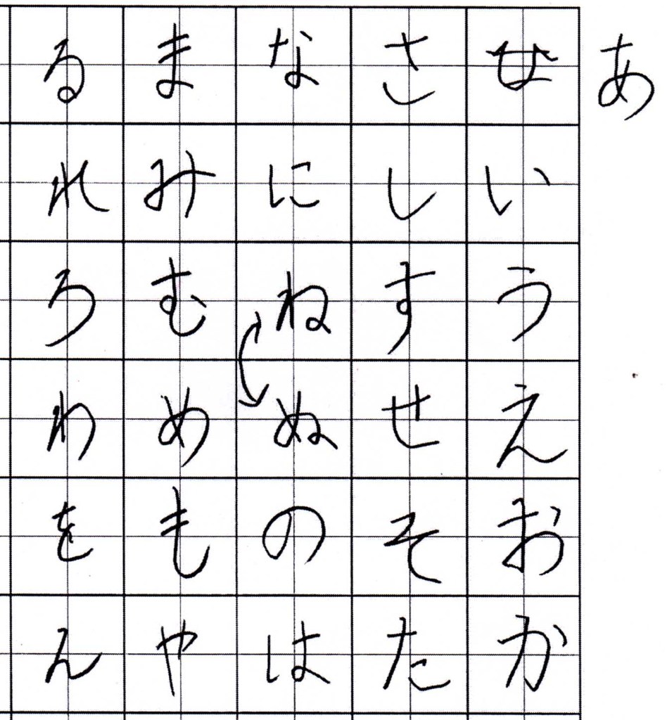 こんなに子供っぽい ひらがな が 見違えるほど大人の字に変わった